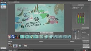 Playback of recorded content with loudness monitoring.