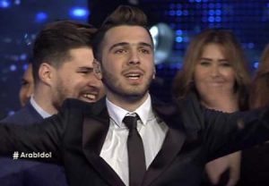 The winner of Arab Idol Season 3 - Hazem Sharif.